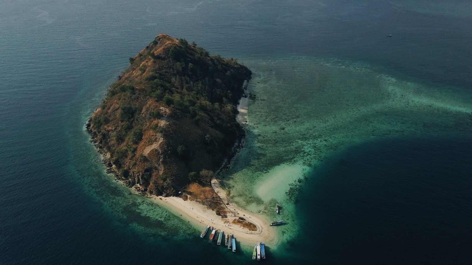Bird's eye view of island