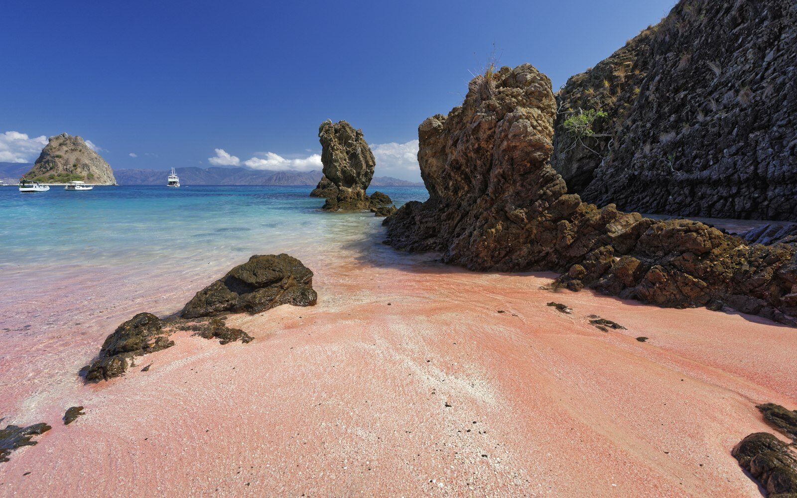 Rock formations at Pink Beach, Komodo National Park