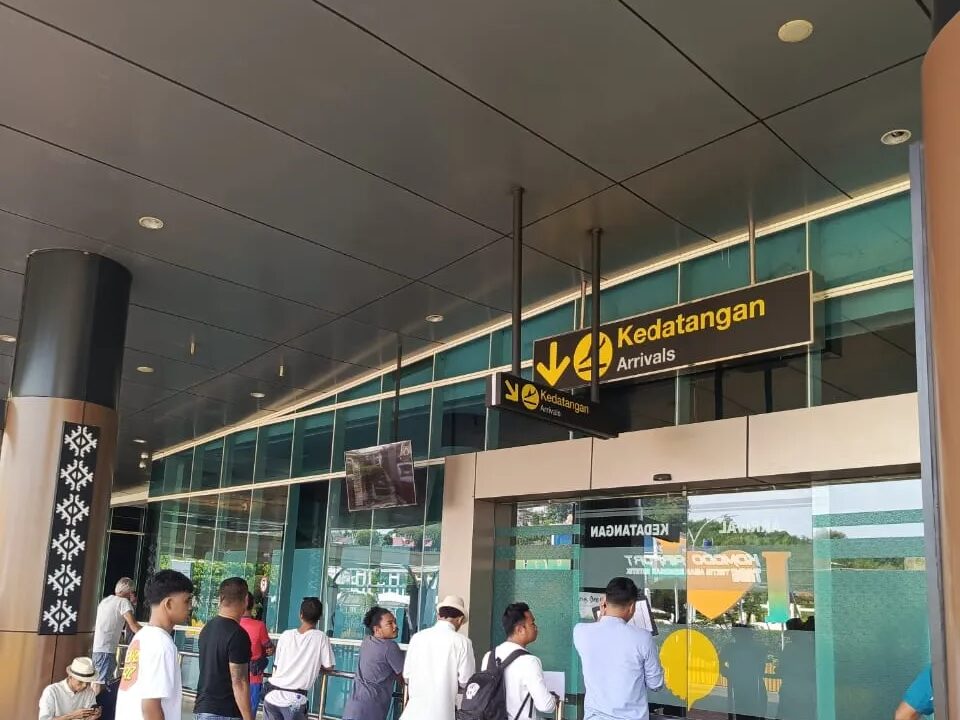The arrivals hall entrance at Komodo Airport, Labuan Bajo