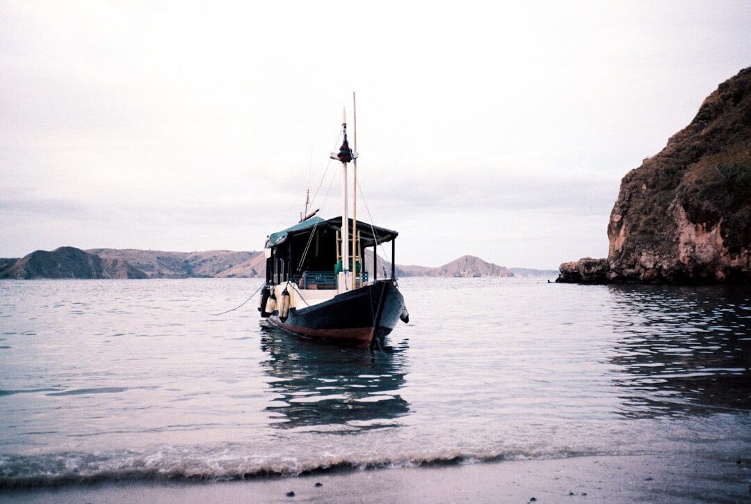 Sea conditions around the Flores archipelago near Komodo National Park